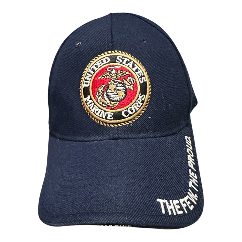 Rapid Dominance US Marine Corps Hat Navy Blue USMC The Few The Proud Ball Cap